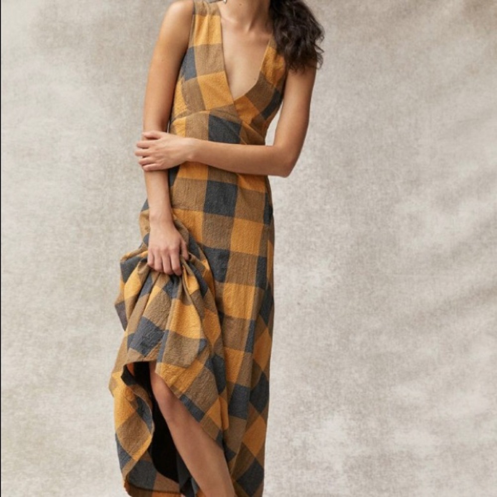 Anthropologie Maeve Plaid Dress NWOT